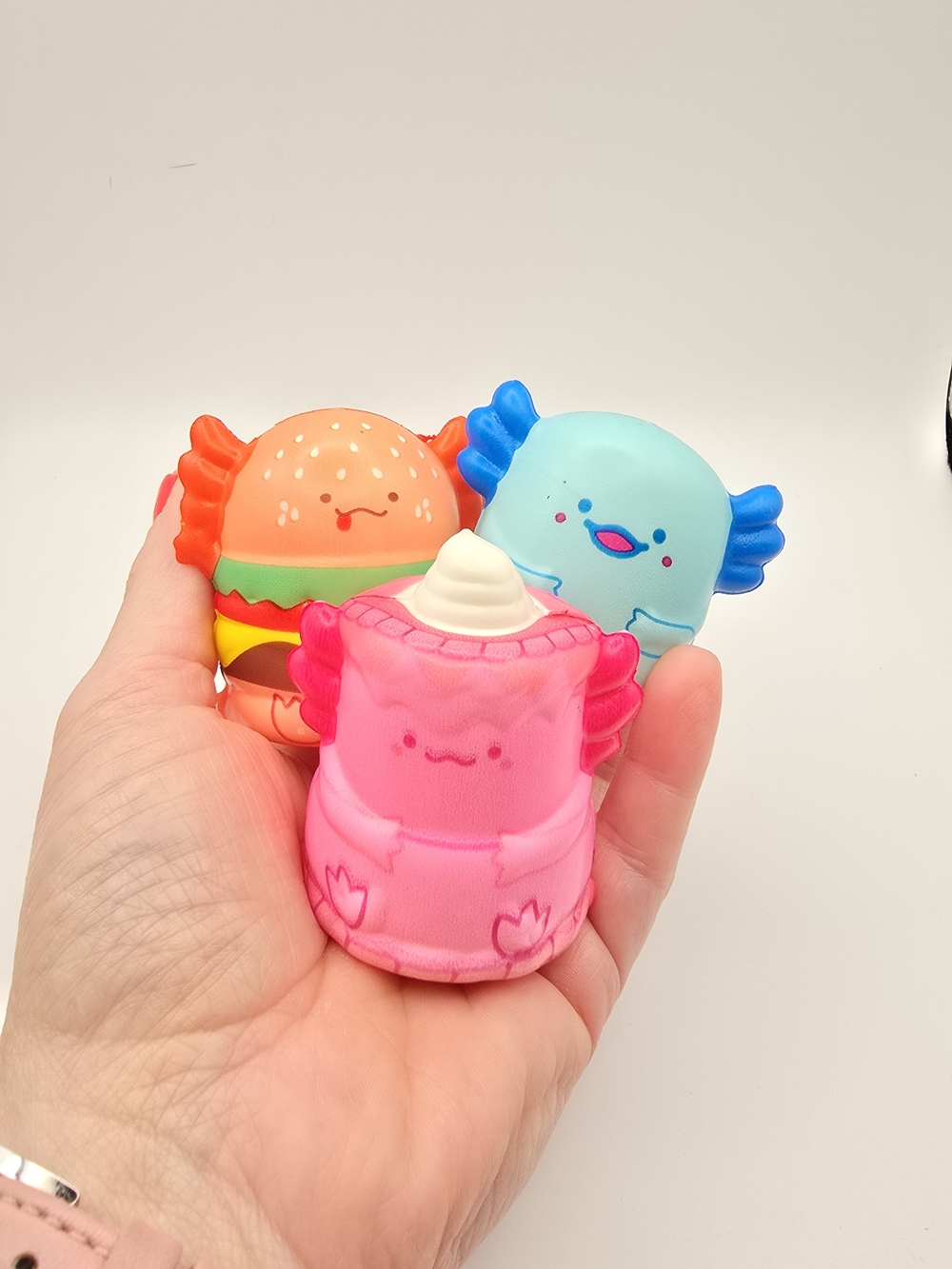 Cheerful Axolotl Squishy Kids Set Slow-Rise Stress Toy